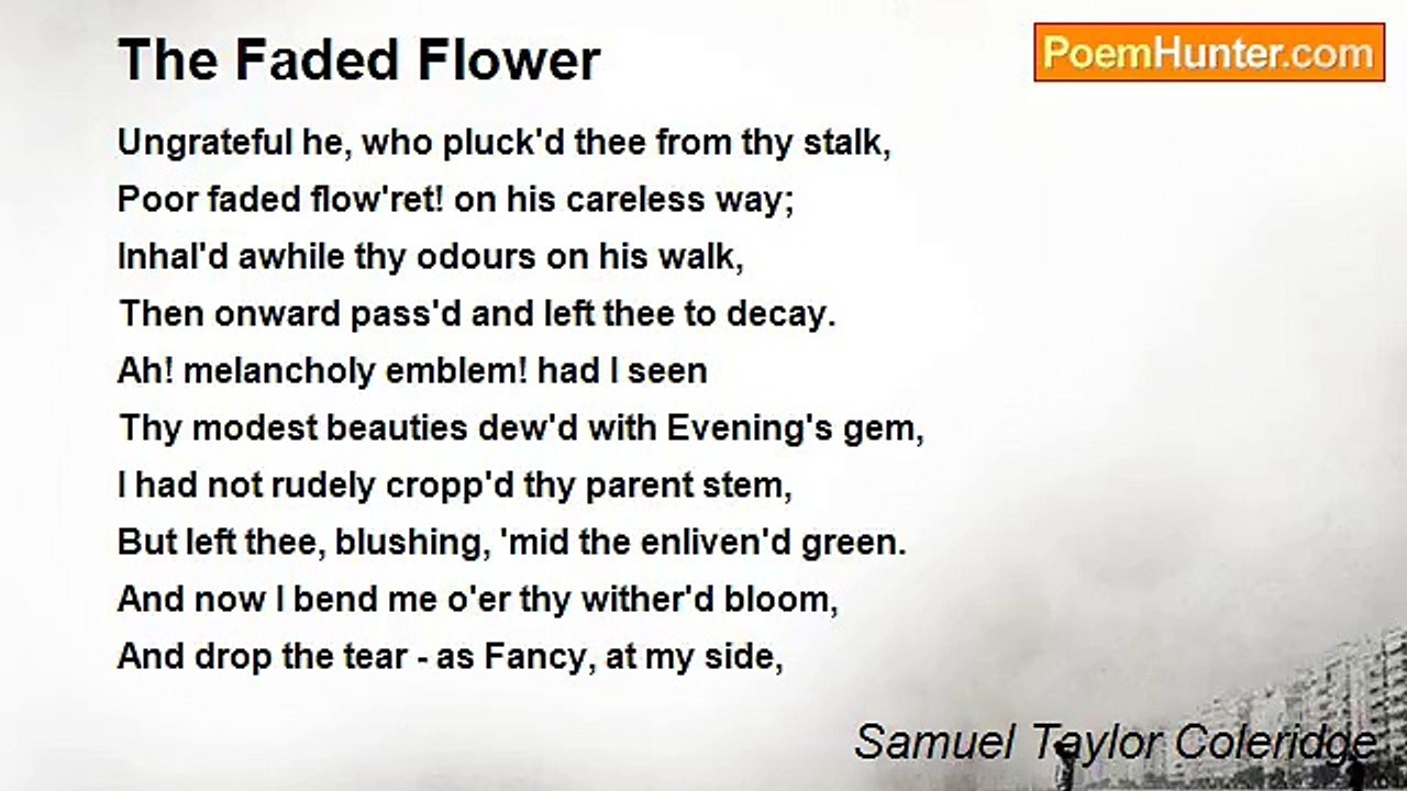 Samuel Taylor Coleridge - The Faded Flower