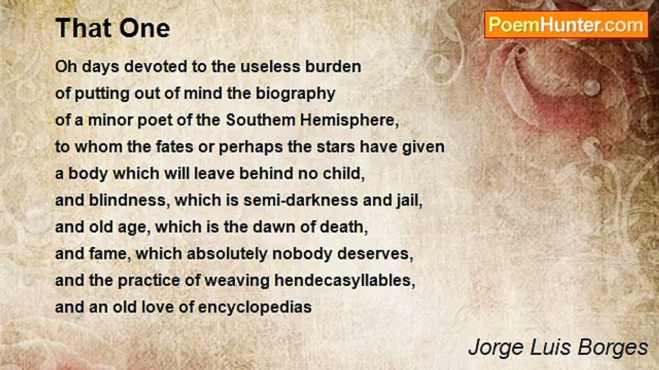 Jorge Luis Borges - That One