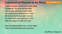 Geoffrey Chaucer - Complaint of Chaucer to his Purse, The