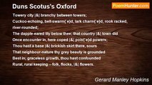 Gerard Manley Hopkins - Duns Scotus's Oxford