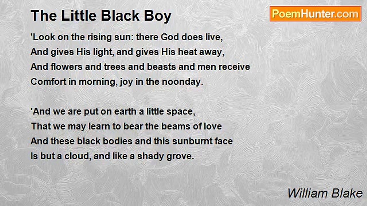 William Blake - The Little Black Boy