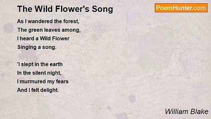 William Blake - The Wild Flower's Song