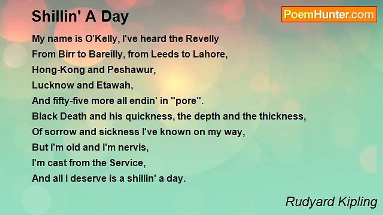 Rudyard Kipling - Shillin' A Day