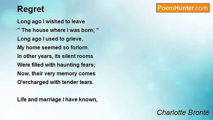 Charlotte Brontë - Regret