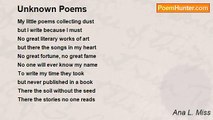 Ana L. Miss - Unknown Poems