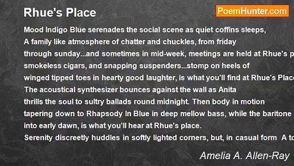 Amelia A. Allen-Ray - Rhue's Place