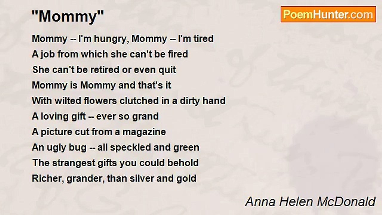Anna Helen McDonald - "Mommy"