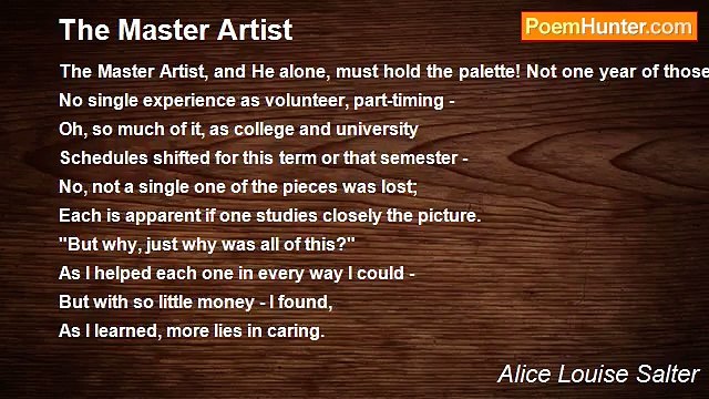Alice Louise Salter - The Master Artist