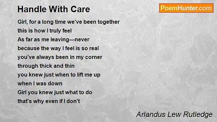 Arlandus Lew Rutledge - Handle With Care