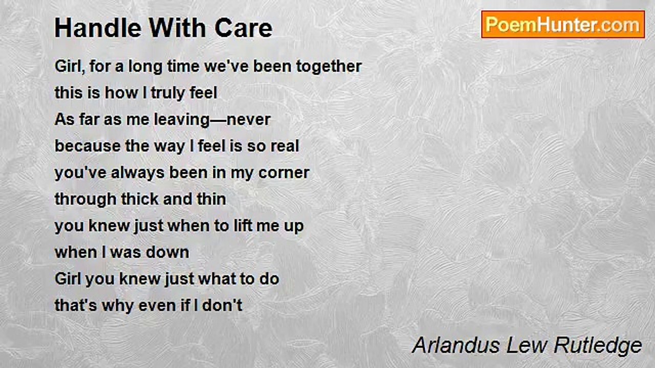 Arlandus Lew Rutledge - Handle With Care