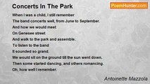 Antoinette Mazzola - Concerts In The Park