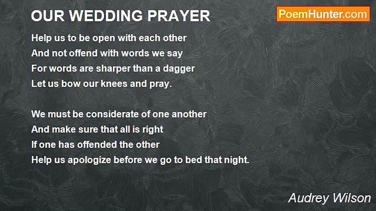 Audrey Wilson - OUR WEDDING PRAYER