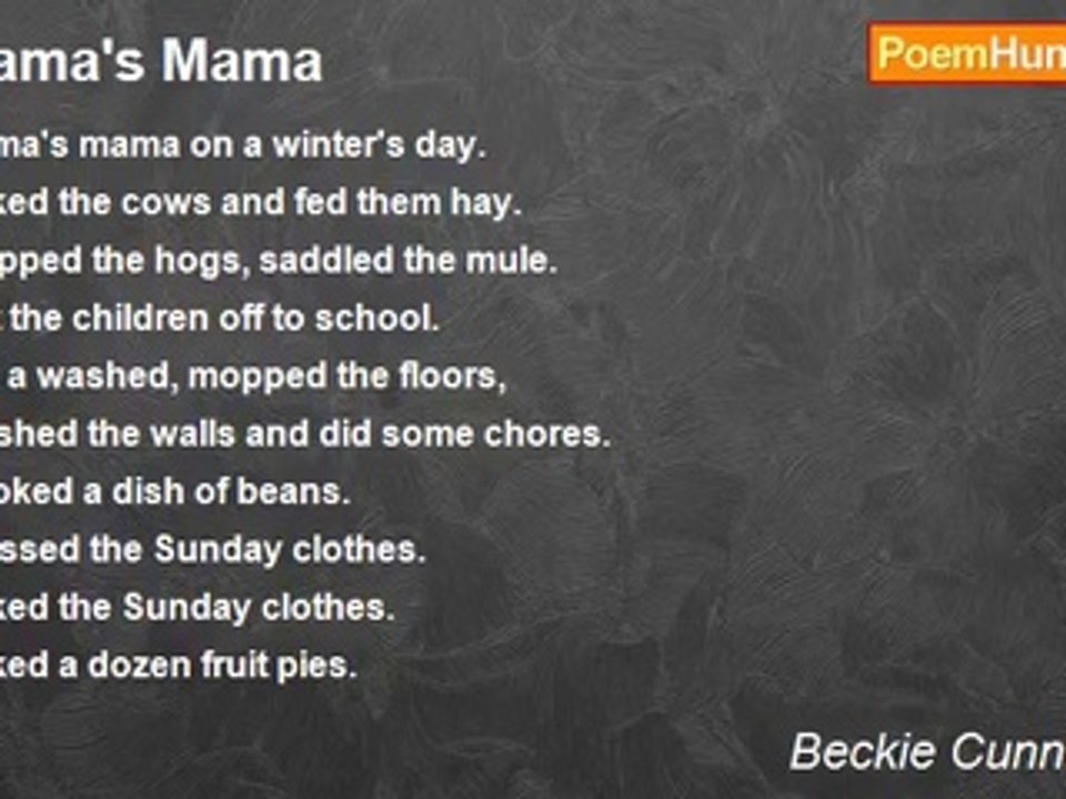 Beckie Cunningham - Mama's Mama