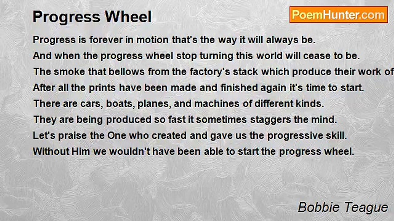 Bobbie Teague - Progress Wheel