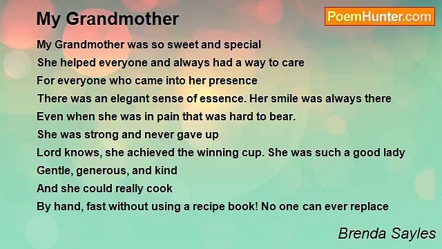 Brenda Sayles - My Grandmother