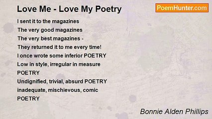 Bonnie Alden Phillips - Love Me - Love My Poetry
