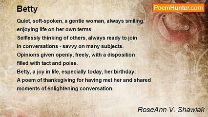 RoseAnn V. Shawiak - Betty