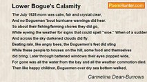 Carmelina Dean-Burrows - Lower Bogue's Calamity