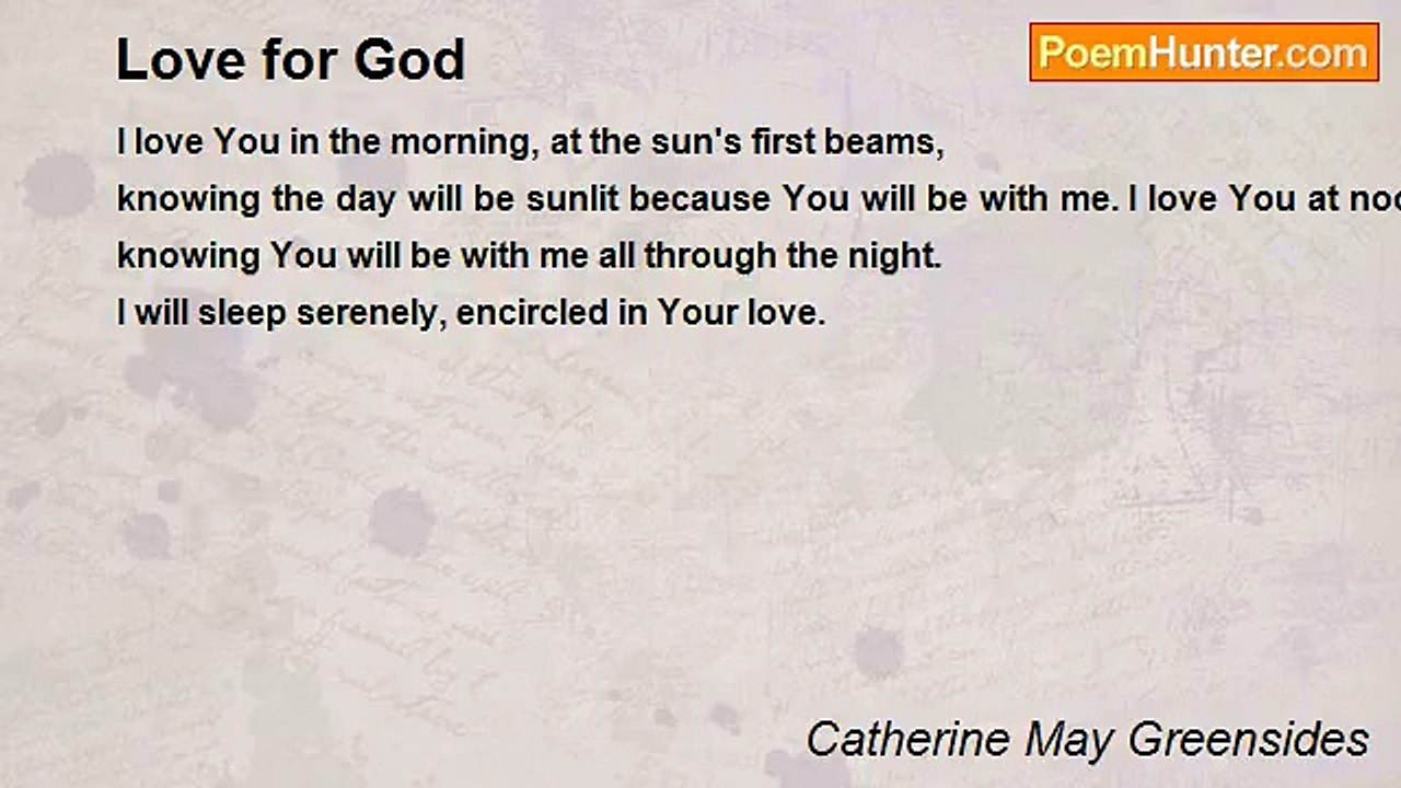 Catherine May Greensides - Love for God