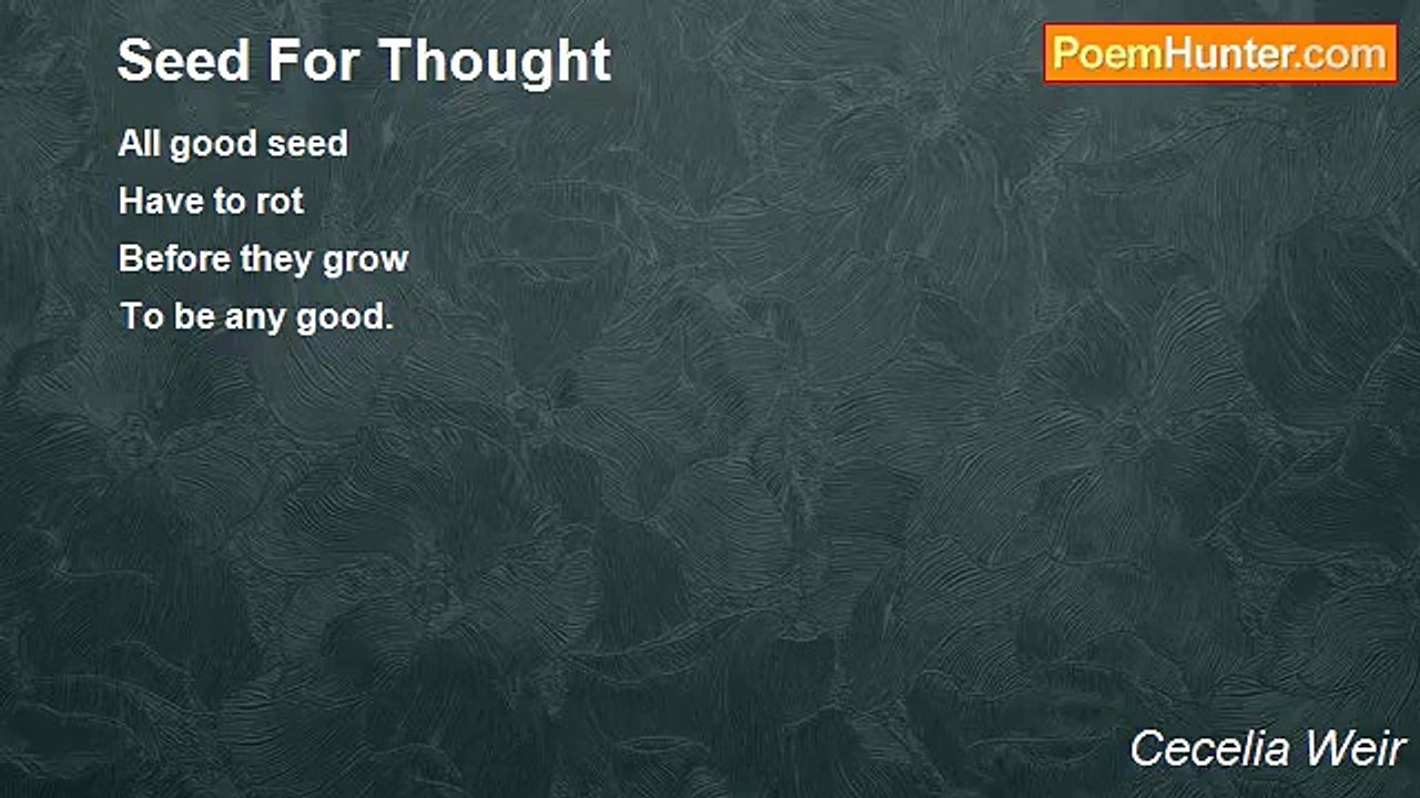 Cecelia Weir - Seed For Thought