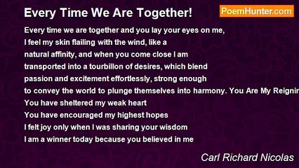 Carl Richard Nicolas - Every Time We Are Together!