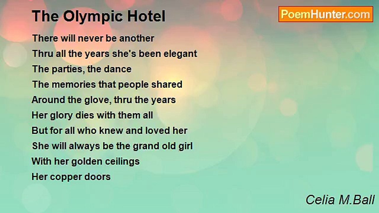 Celia M.Ball - The Olympic Hotel