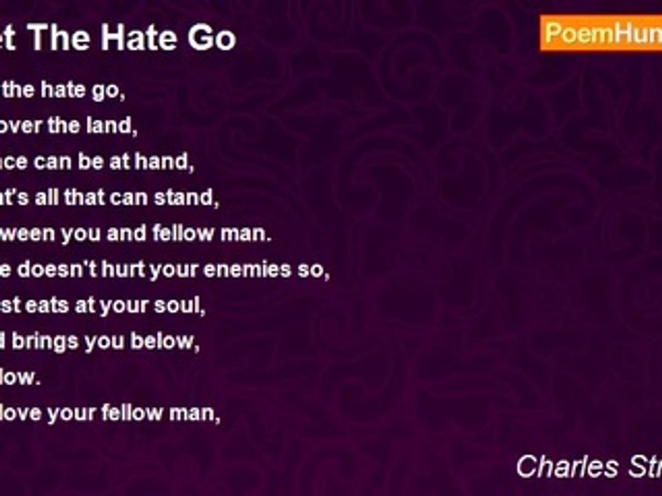 Charles Strickland - Let The Hate Go