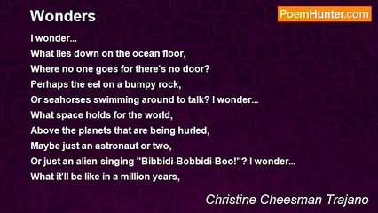 Christine Cheesman Trajano - Wonders