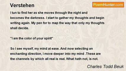 Verstehen by Charles Todd Beuk