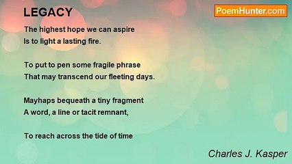 Charles J. Kasper - LEGACY