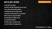 Christopher G. Dion - INTO MY EYES