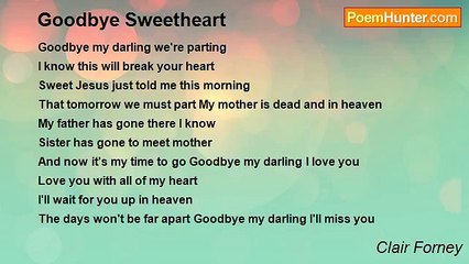 Clair Forney - Goodbye Sweetheart