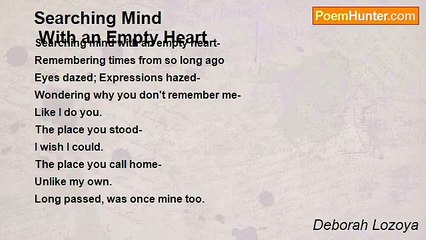 Deborah Lozoya - Searching Mind  With an Empty Heart