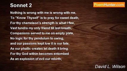 David L. Wilson - Sonnet 2