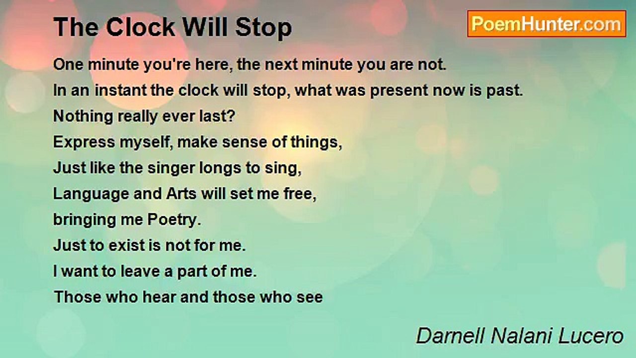 Darnell Nalani Lucero - The Clock Will Stop