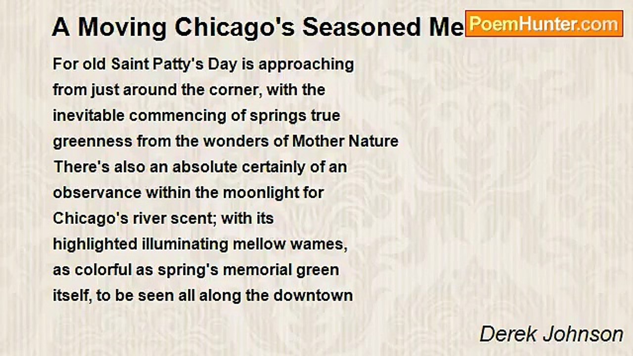 Derek Johnson - A Moving Chicago's Seasoned Memories
