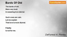 DeForrest A. Penley - Bards Of Old