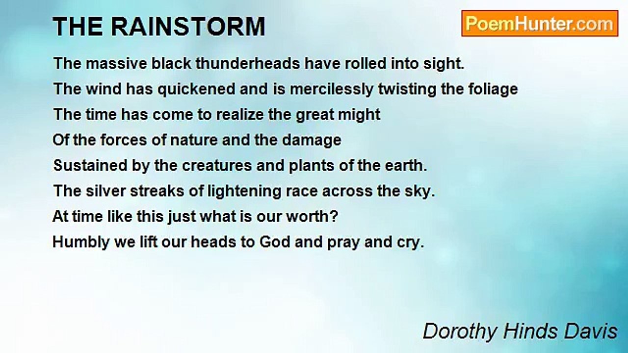 Dorothy Hinds Davis - THE RAINSTORM
