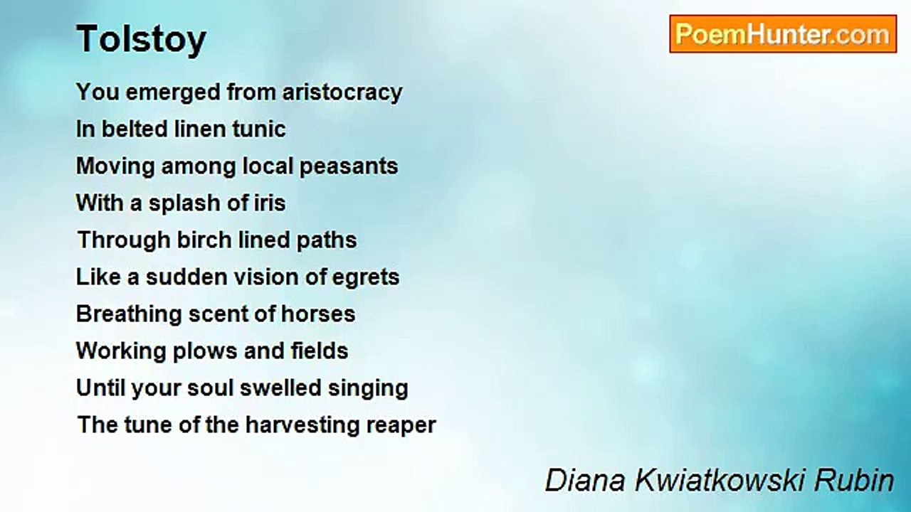 Diana Kwiatkowski Rubin - Tolstoy