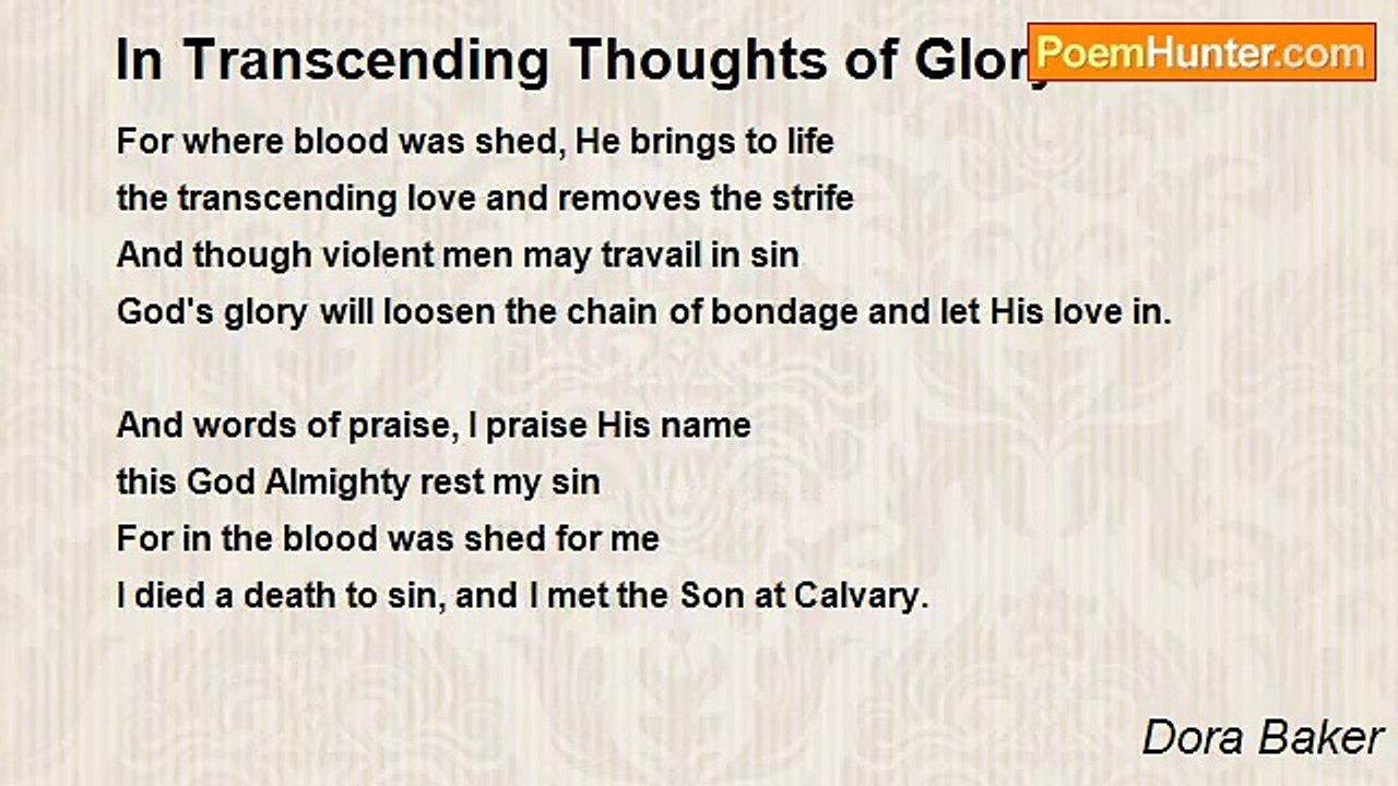 Dora Baker - In Transcending Thoughts of Glory