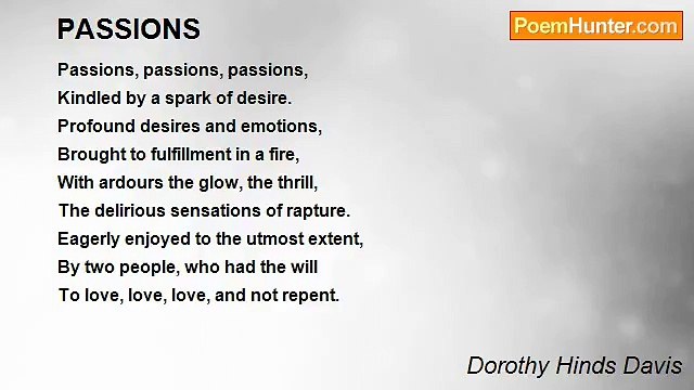 Dorothy Hinds Davis - PASSIONS