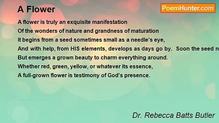 Dr. Rebecca Batts Butler - A Flower