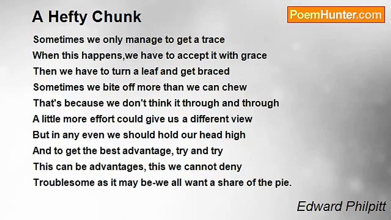 Edward Philpitt - A Hefty Chunk