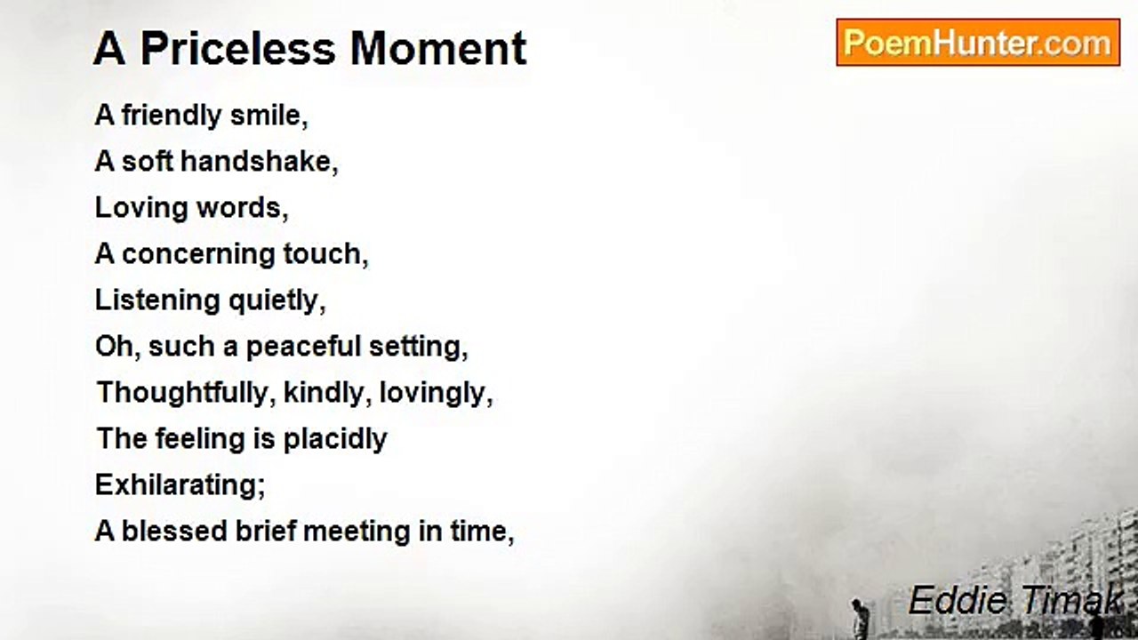 Eddie Timak - A Priceless Moment