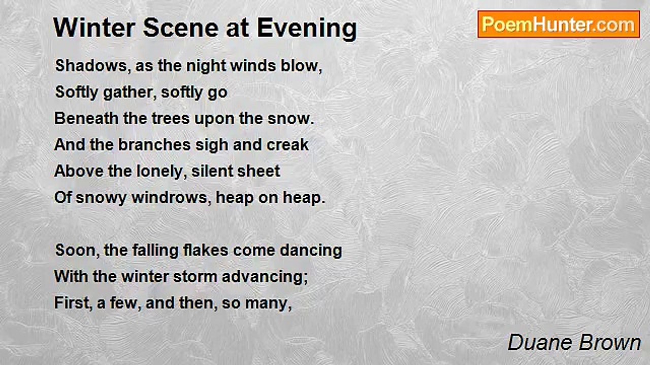 Duane Brown - Winter Scene at Evening