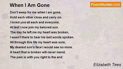 Elizabeth Tees - When I Am Gone