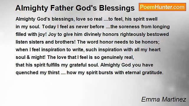 Emma Martinez - Almighty Father God's Blessings