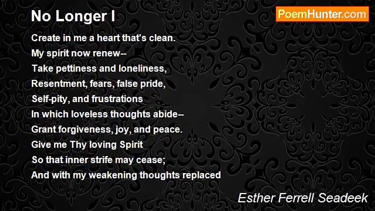 Esther Ferrell Seadeek - No Longer I