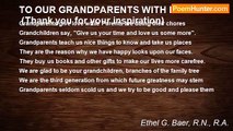 Ethel G. Baer, R.N., R.A. - TO OUR GRANDPARENTS WITH LOVE  (Thank you for your inspiration)