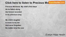 Evelyn Hilpp Heslin - Click here to listen to Precious Moments